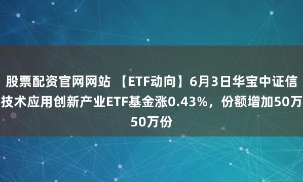 股票配资官网网站 【ETF动向】6月3日华宝中证信息技术应用创新产业ETF基金涨0.43%，份额增加50万份